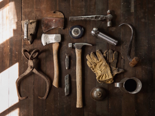 tools on a table